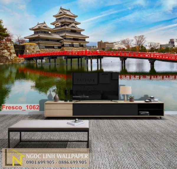 Tranh Dán Tường 3D Thành Phố Matsumoto Nhật Bản