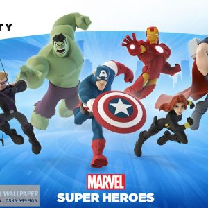 Tranh dán tường 3d cartoon marvel super heroes