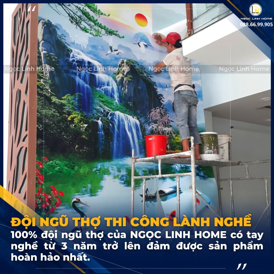 Ngọc Linh Home - Đơn vị thi công giấy dán tường The One chất lượng tại Đà Nẵng