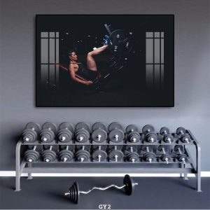Tranh Treo Tường Phòng Gym: Đẩy Tạ Chân - GY2